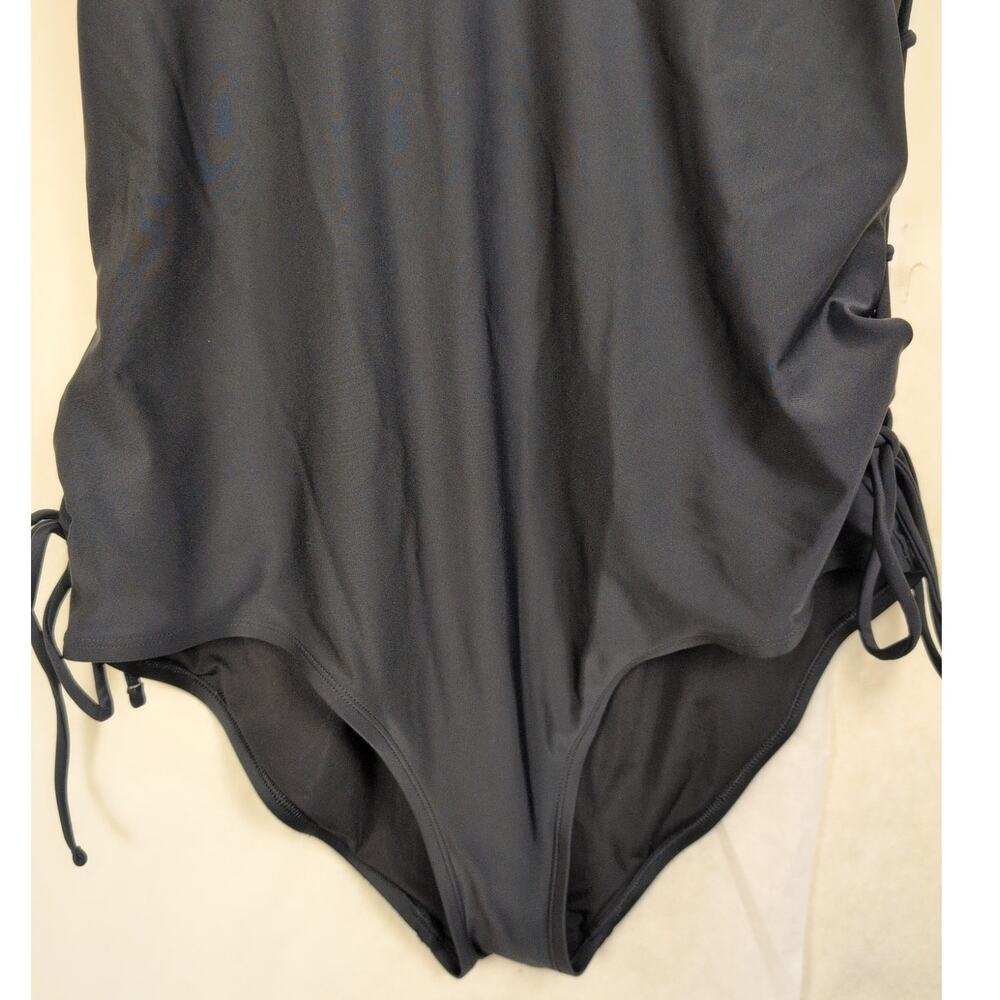 Aerie side lace up one piece bathing suit Size Large Swim Beach Minimal Vacation - Picture 5 of 8